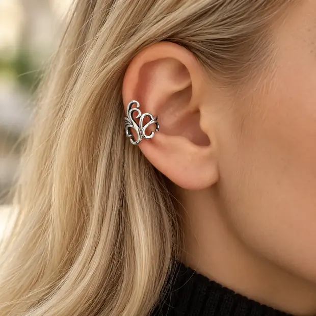 Zilveren earcuff Nela Zilveren earcuff Nela