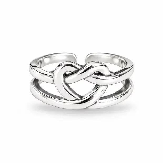 Ring met knoop hart Ring met knoop hart