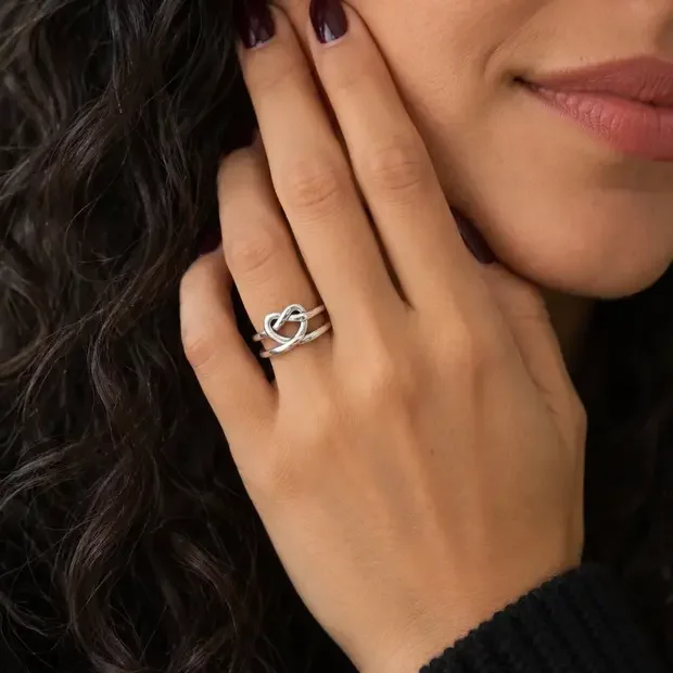 Ring met knoop hart Ring met knoop hart