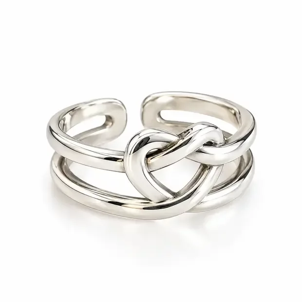 Ring met knoop hart Ring met knoop hart