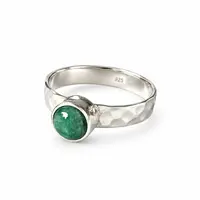 Hammered ring Smaragd Ipanema