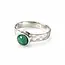 Hammered ring Smaragd Ipanema