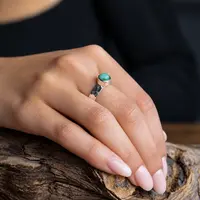 Hammered ring Smaragd Ipanema