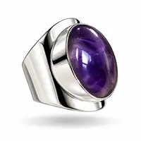 Zilveren ring Amethist Anello