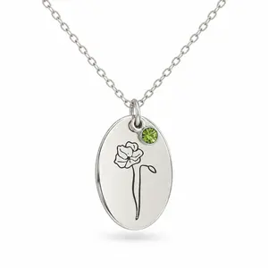 Geboortebloem ketting Augustus