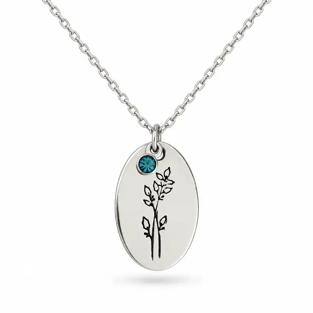 Geboortebloem ketting December Geboortebloem ketting December