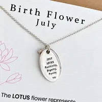 Geboortebloem ketting Juli Geboortebloem ketting Juli