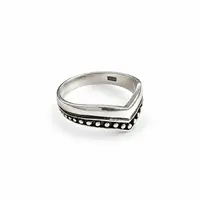 Vingertop ring Bali chevron