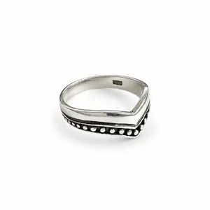 Vingertop ring Bali chevron