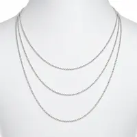 Zilveren ketting box schakel 1mm Zilveren ketting box schakel 1mm