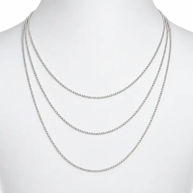 Zilveren ketting box schakel 1mm Zilveren ketting box schakel 1mm
