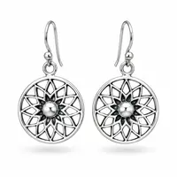 Flower of Life oorbellen zilver