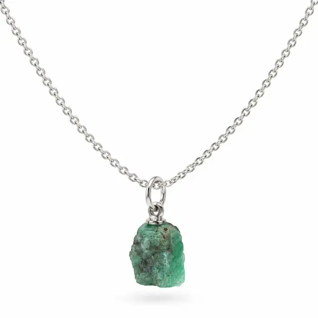 Ruwe Smaragd ketting Rama Ruwe Smaragd ketting Rama