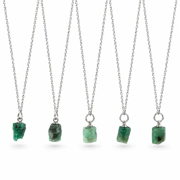 Ruwe Smaragd ketting Rama Ruwe Smaragd ketting Rama