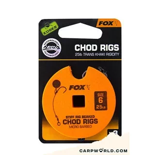Fox Edge Armapoint stiff rig beaked Chod rigs x 3 30lb