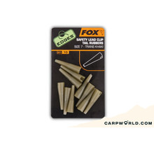 Fox Edges Size 7 lead clip tail rubbers trans khaki