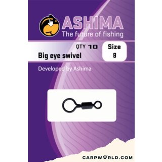 Ashima Big eye swivel size 8 10 pcs