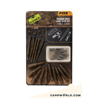 Fox Edges Camo Power Grip Lead Clip kit size 7 x 5