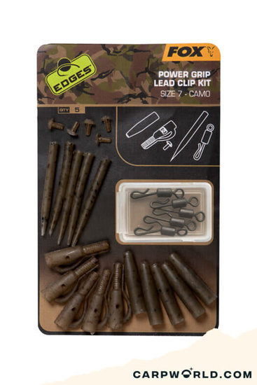 Fox Fox Edges Camo Power Grip Lead Clip kit size 7 x 5