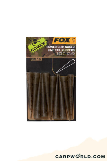 Fox Fox Edges Camo Power grip naked tail rubbers size 7 x 10