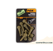 Fox Edges Tadpole multi bead x 10 trans khaki