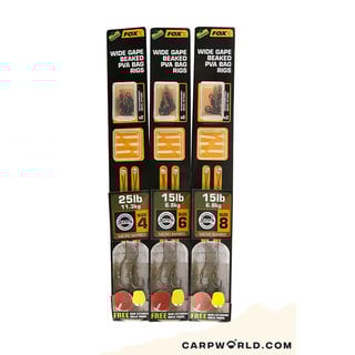 Fox Edges Wide Gape Beaked PVA Ready Rigs