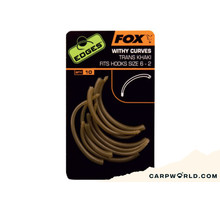 Fox Edges Withy Curve adaptor hook sizes 6+ trans khaki x 10