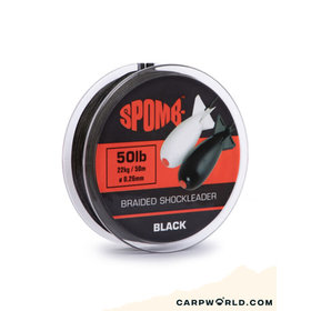 Fox Spomb Braided leader 22 kg / 50 lb Black
