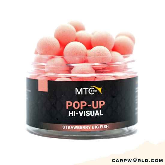 MTC Baits MTC Baits Strawberry Big Fish Pop-Up Hi-Visual
