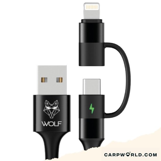 Wolf Wolf Powertech 2 in 1 Charging Cable