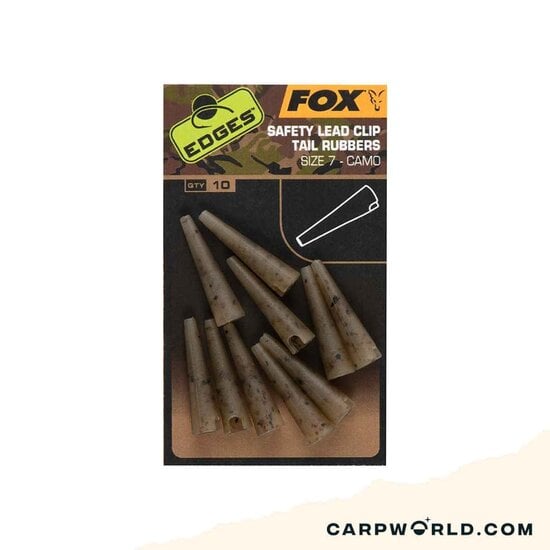 Fox Fox Edges Camo Safety Lead Clip Tail Rubber Size 7