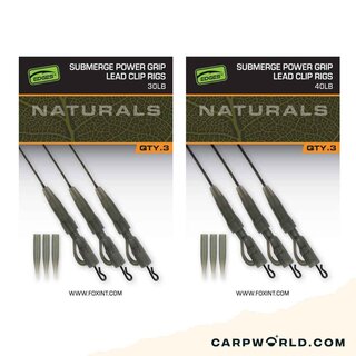 Fox Naturals Sub Power Grip Lead Clip Leader