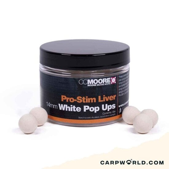 CCMoore CCMoore Pro Stim Liver White Pop Ups 14mm