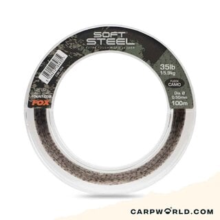 Fox Soft Steel Fleck Camo Leader 100m