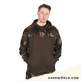 Fox LW Khaki/Camo Split Zip Hoody