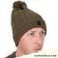 Fox Fox Khaki Knitted Bobble Beanie