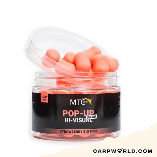 MTC Baits MTC Baits Strawberry Big Fish Pop-Up Hi-Visual