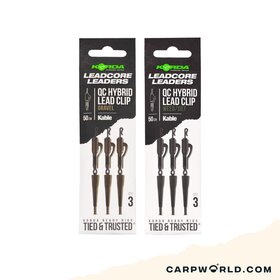 Korda Leadcore Leader Hybrid Lead Clip QC Swivel 50cm