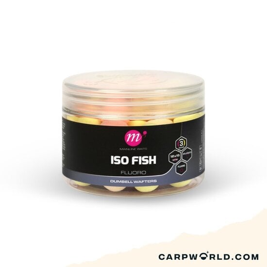 Mainline Mainline ISO Fish Fluoro Dumbell Wafters 12x15mm