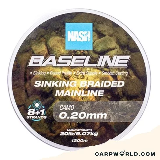 Nash Nash Baseline Sinking Braid Camo 1200mt