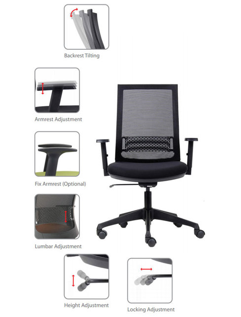 Bureaustoel Canillo Mesh Bureaustoel Canillo Mesh