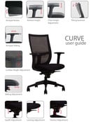 Ergonomische Bureaustoel Curve - NEN 1335 Ergonomische Bureaustoel Curve - NEN 1335