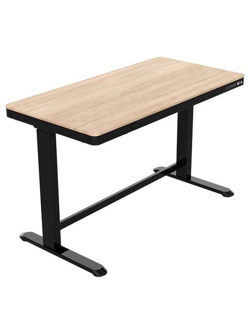 Zit Sta Bureau Home Office 120 x 60 cm - Zwart Eiken