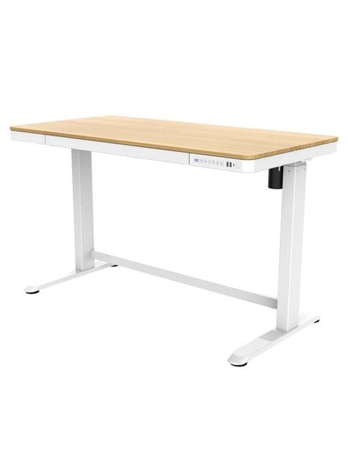 Zit Sta Bureau Home Office 120 x 60 cm - Wit Eiken Zit Sta Bureau Home Office 120 x 60 cm - Wit Eiken