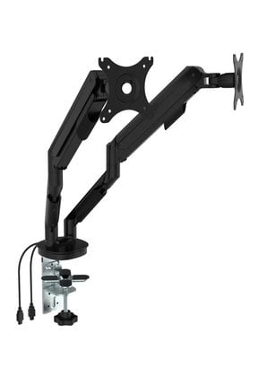 Monitorarm 2 schermen Zwart (inclusief USB poorten)