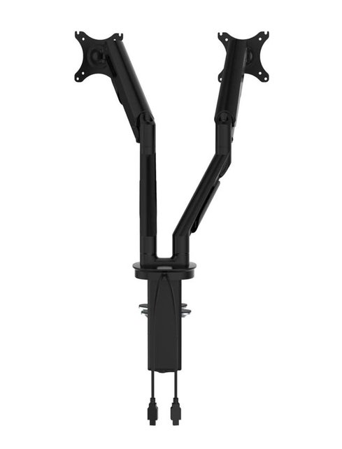 Monitorarm 2 schermen Zwart (inclusief USB poorten) Monitorarm 2 schermen Zwart (inclusief USB poorten)