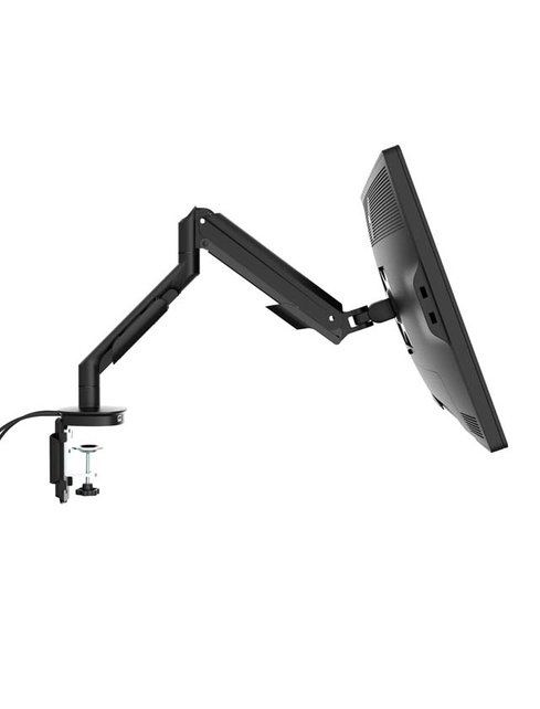 Monitorarm Enkel Zwart (incl USB poorten)