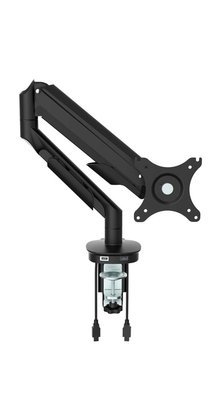 Monitorarm Enkel Zwart (incl USB poorten)