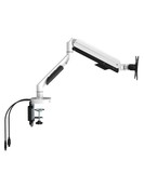 Monitorarm Enkel Wit (incl USB poorten)