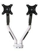 Monitorarm 2 schermen Wit (inclusief USB poorten)